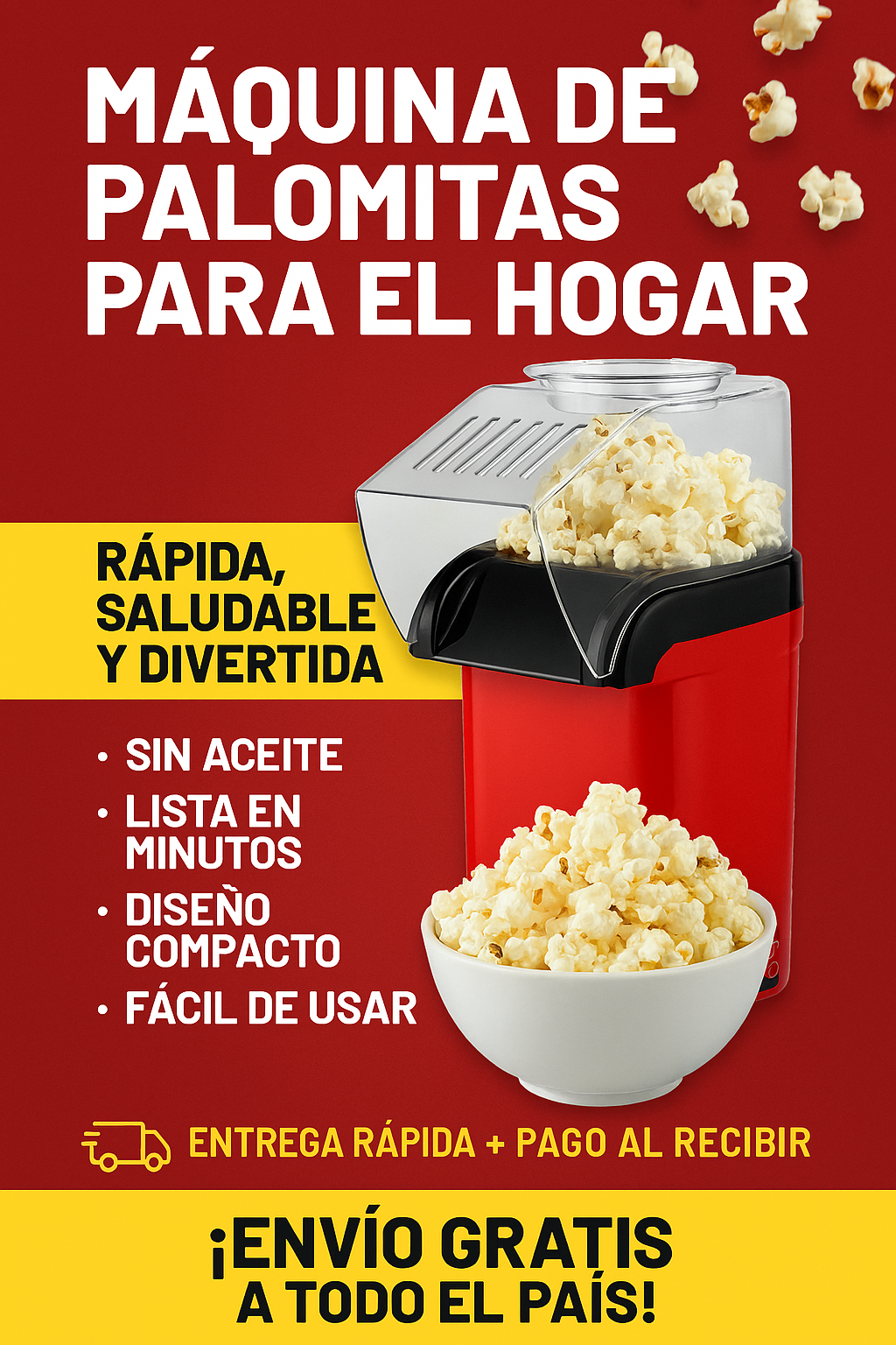 MAQUINA DE PALOMITAS PARA EL HOGAR